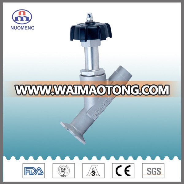 Sanitary Manual One Welded One Clamped Angle Seat Valve