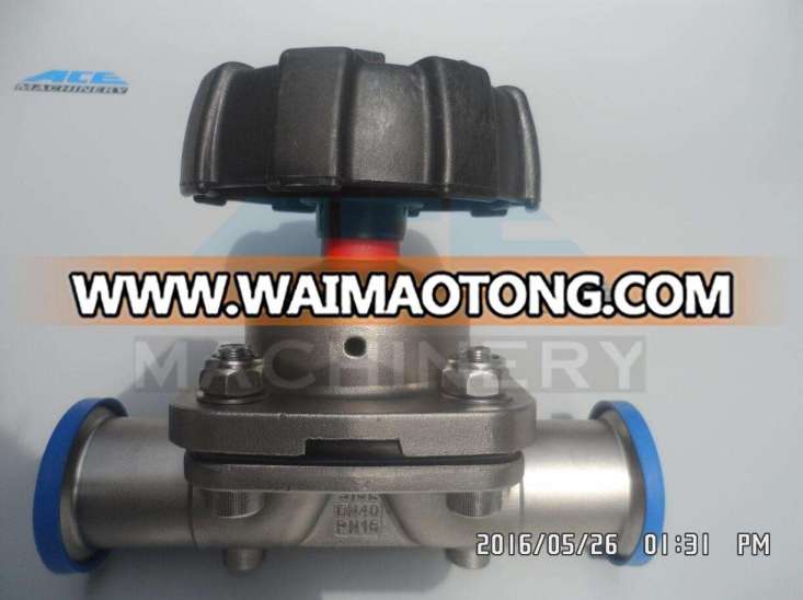 Stainless Steel Sanitary 3 Way U Type Diaphragm Valve (ACE-GMF-G1)