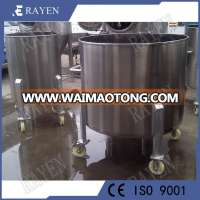 Food grade mobile storage tank stainless steel tank with wheels