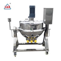 LPG gas bean cooking  jacketed kettle with mixer