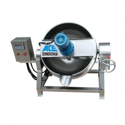 100-1000 Liter Steam Jacketed Cooking Kettle With Stirrer Double Jacketed Kettle With Mixer Steam Jacket Kettle Price