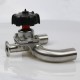 sanitary diaphragm valve,manual one clamped two weled connection diaphragm valve