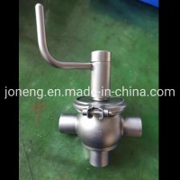 Stainless Steel Sanitary T-Type Manually Stop and Reversing Valve